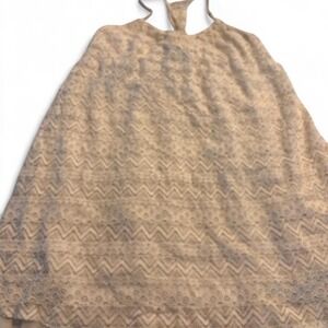 Abercrombie Fitch Crochet Lace Halter Dress Beige Size Small